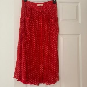 Rebecca Taylor red summer skirt